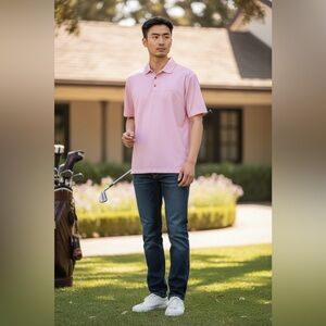 Pebble Beach Light Pink Polo Shirt